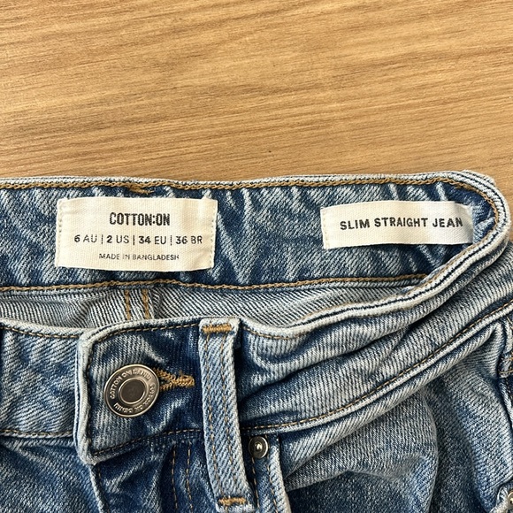 Cotton On Slim Straight Jean Size 2 - Picture 3 of 3